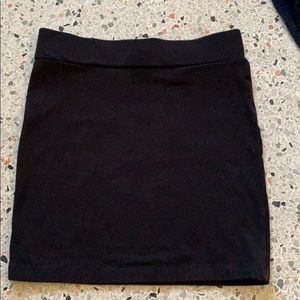 Black mini skirt